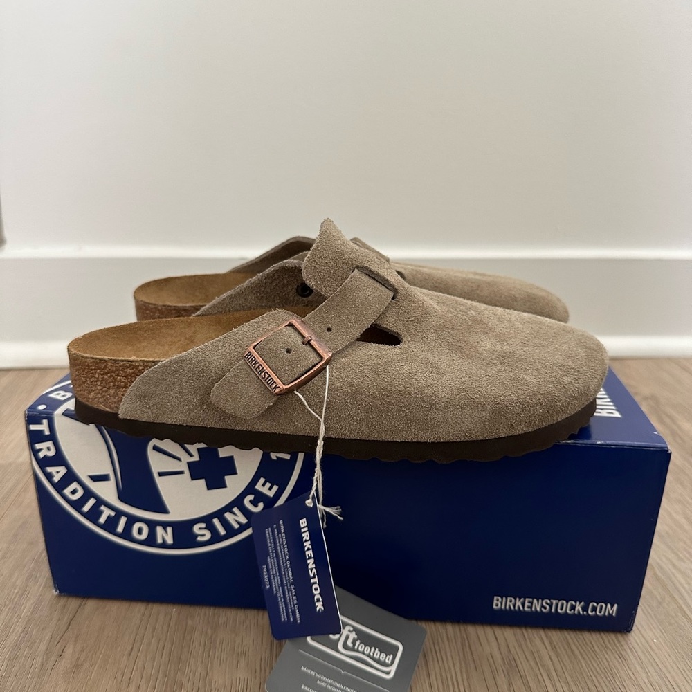 Birkenstock Boston Clog Taupe 38